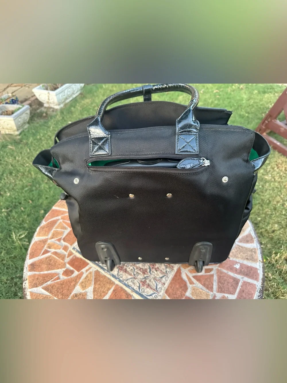 Amerileather Black Hybrid Travel Tote & Laptop Bag